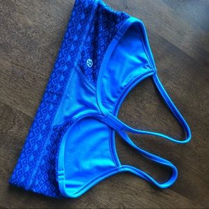 Blue lululemon sports bra